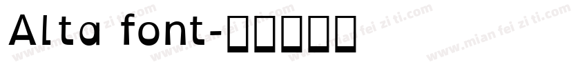 Alta font字体转换